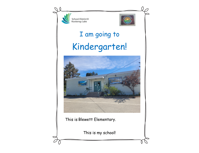 Cover page of a story about kindergarten at Blewett Elementary
